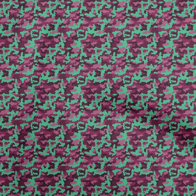 oneOone Tissu Popeline de Coton Rose Abstrait pour Robe Tissu Imprimé au Mètre 56 Pouces de Large