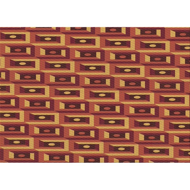 Ahgly Company Machine Washable Indoor Rectangle Transitional Orange Area Rugs, 7' x 10'