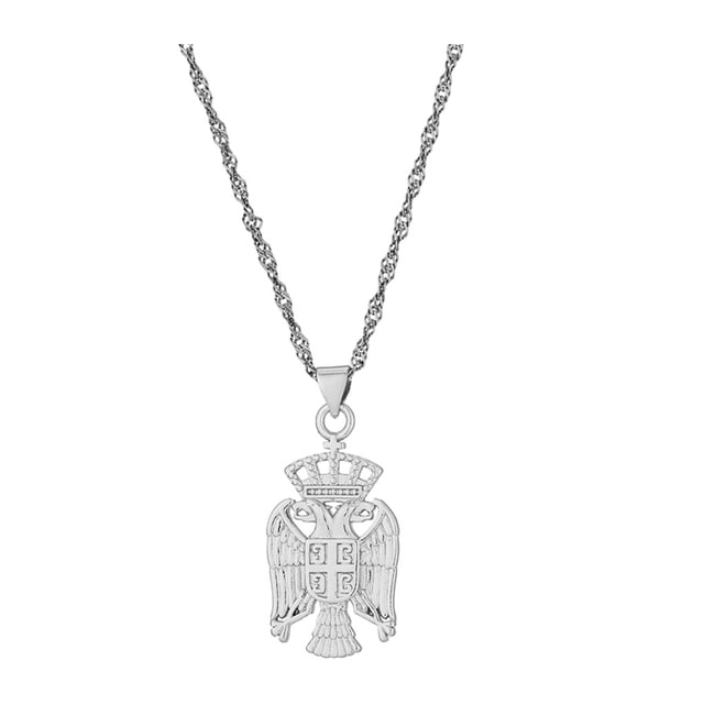 Transemion Exquisite Eagle Pendant Necklace Symbol Of Courage And Inspiration Gifts Steel color 1Set