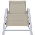 thumbnail image 2 of vidaXL Chaise Longue Textilène et Aluminium Crème, 2 of 5