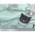 thumbnail image 2 of Soimoi Green Rayon Crepe Fabric Unicorn & Bunny Cartoon Print Fabric by the Yard 46 Inch Wide, 2 of 3