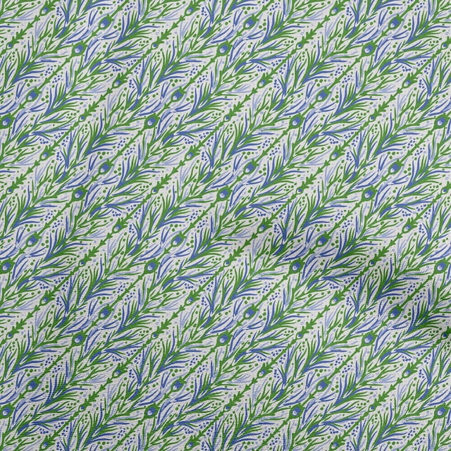 oneOone Rayon Green Fabric Asian Sewing Craft Projects Fabric Prints By Yard 56 Inch Wide