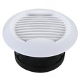thumbnail image 1 of Unique Bargains Évent d'Air Rond de 4 Pouces, Couvercle de Gril Diffuseur de Plafond en ABS, Persiennes, Évent de Soffite Blanc, 1 of 5