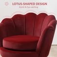 thumbnail image 4 of HOMCOM Modern Accent Chair Velvet Fabric Leisure Club Chair with Gold Legs, 4 of 10