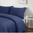 thumbnail image 2 of Swift Home Ultra Soft Solid Duvet Cover Set, Queen, Indigo, 2 of 4
