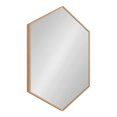 thumbnail image 1 of Kate and Laurel Rhodes Miroir Mural Hexagonal Moderne, 22 x 31, Teck Naturel, Miroir Géométrique Chic pour Mur, 1 of 7