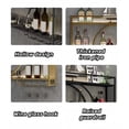 thumbnail image 3 of 39in Metal Wall Mounted Wine Rack, 3-Tier Bar Shelf  with Glass Holder, Modern Large Capacity Bar Liquor Bottle Display Shelf for  Dining Room & Kitchen, 3 of 7