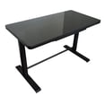 thumbnail image 1 of Uncaged Ergonomics (RUglass) Rise Up Electric Height Adjustable Sit/Stand Desk (Black Glass Top/Black Frame), 1 of 10
