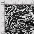 thumbnail image 2 of oneOone Viscose Chiffon Black Fabric Abstracts Craft Projects Decor Fabric Printed By The Yard 42 Inch Wide, 2 of 4