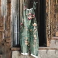 thumbnail image 2 of QATAINLAV Combinaisons en Coton et Lin pour Femmes Tenues d'Été de Plage Sans Manches Bretelles Ajustables Imprimé Boho Combinaisons Amples à Jambes Larges une-Pièce Pantalons avec Poches Multicolore G Ventes Prime Liquidation, 2 of 6