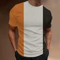 thumbnail image 3 of BOBOGOJP Mens T-Shirt à Manches Courtes T Shirts Coupe Ajustée à Manches Courtes Col Rond T-Shirt (Orange,TTG), 3 of 4