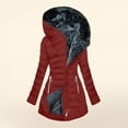 thumbnail image 1 of Amzcrzy Vestes pour Femmes Veste à Capuche à Manches Longues de Couleur Unie Rembourrée Mode Hauts à Manches Longues pour Femmes Veste pour Femmes Vêtements pour Femmes Hauts pour Femmes, 1 of 4
