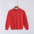thumbnail image 4 of Children Sweater Knitted Round Neck Solid Pullover Boys Girls, 4 of 4