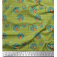 thumbnail image 1 of Soimoi Rayon Fabric Notes & Guitar Musical Instrument Print Sewing Fabric Yard 56 Inch Wide, 1 of 5