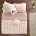 thumbnail image 3 of Intelligent Design Raina Ensemble de Couette Imprimé Métallique Blush/or Full/Grand, 3 of 6