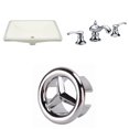 thumbnail image 1 of American Imaginations 18.25-in. W CUPC Rectangle Bathroom Undermount Sink Set In Biscuit - Chrome Hardware AI-26807, 1 of 9