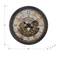 thumbnail image 4 of Monarch Specialties I 9061 - Horloges, Ronde 20 Pouces, Mécanisme à Engrenages, Horloge Murale, Brun, Transitionnel, 4 of 4
