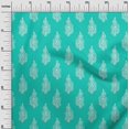 thumbnail image 3 of oneOone Rayon Turquoise Blue Fabric Block Fabric For Sewing Printed Craft Fabric By The Yard 56 Inch Wide-7Q, 3 of 5