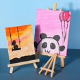 thumbnail image 1 of 10Pieces Wood Desk Tabletop Easel Wood Drawing Photo Picture Small Picture Stand Holder 18x30CM, 1 of 8