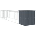thumbnail image 3 of vidaXL Chicken Cage with Run Anthracite 165x863x181 cm Galvanised Steel, 3 of 5