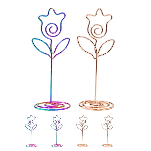 Miangastore 6Pcs Table Number Holders Place Card Holders Photo Holder Clip Stand Table Number Holder