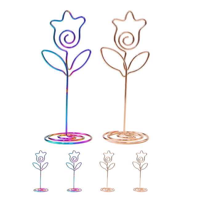 Miangastore 6Pcs Table Number Holders Place Card Holders Photo Holder Clip Stand Table Number Holder