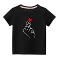 thumbnail image 2 of LSLJS T-Shirt à Manches Courtes à Col Rond pour Filles T-Shirts en Coton de Sport pour Enfants Mode Mignon T-Shirt Imprimé de la Saint-Valentin Haut à Manches Courtes Cadeaux pour Enfants, 2 of 4