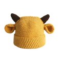 thumbnail image 1 of CNKOO Bonnet Tricoté Cornes de Vache Oreilles Fait Main Épais Confortable Protection des Oreilles Extensible Automne Hiver Bonnet pour Femmes pour Voyage, 1 of 10