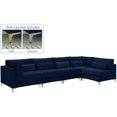thumbnail image 1 of Meridian Furniture Coupe Modulaire en Velours Marine Julia (5 Boîtes), 1 of 2