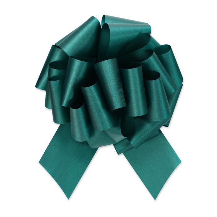 Set of 12 50Pcs- 5.5"D Pullbow Hunter Green Ribbon