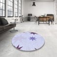 thumbnail image 4 of Ahgly Company Tapis d'Intérieur Lavable en Machine Carré Lavande Bleu, 3 Pieds Carré, 4 of 7