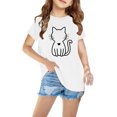 thumbnail image 1 of Mefallenssiah Bambin Garçons Filles Coton T-Shirt Mode Mignon Col Rond Imprimé T-Shirt à Manches Courtes top, 1 of 5