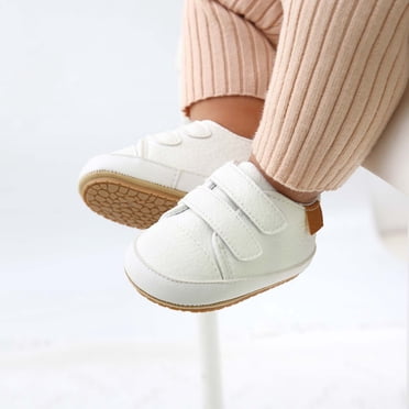 matoen Chaussures pour Bébés Garçons Filles Semelle en Caoutchouc Antidérapante Chaussures Montantes Premiers Pas pour Nourrisson Chaussures de Berceau pour Tout-Petit Mocassins Nouveau-Né Ballerines