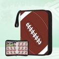 thumbnail image 2 of Ngheia Football Card Holder Storage Box, Rugby Card Storage Book Simple Design Zipper Game Card Bag, a Card Book, 2 of 5