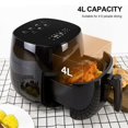 thumbnail image 3 of Intexca 4L Air Fryer, 1400W, 7 Preset Modes, LED Touch Screen, Non-Stick Basket, Auto Shut-Off, 3 of 5