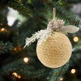 thumbnail image 2 of Holiday Time Boule En Jute Avec Ornement De Pin, 2 of 3