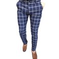 thumbnail image 2 of RKSTN Pants for Men Fall Check Business Straight Pants Loose Trousers Straight Leg Pants, 2 of 6