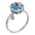 thumbnail image 1 of TopLLC Rings Thai Couple Male And Female Six-character Mantra Transfer Agate A ring, 1 of 3