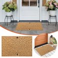 thumbnail image 4 of Tapis d'Entrée en Fibre de Coco Naturel Tapis Extérieur pour Porte d'Entrée Tapis Intérieur Profil Bas Porche Patio Tapis d'Entrée, Tapis Extérieur Antidérapant Tapis de Porte pour Entrée, Patio, Zones à Fort Passage, 16x24 Pouces, 4 of 7