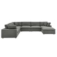 thumbnail image 1 of Modway Commix 7-Piece Down Filled Overstuffed Sectional Sofa in Gray, 1 of 10