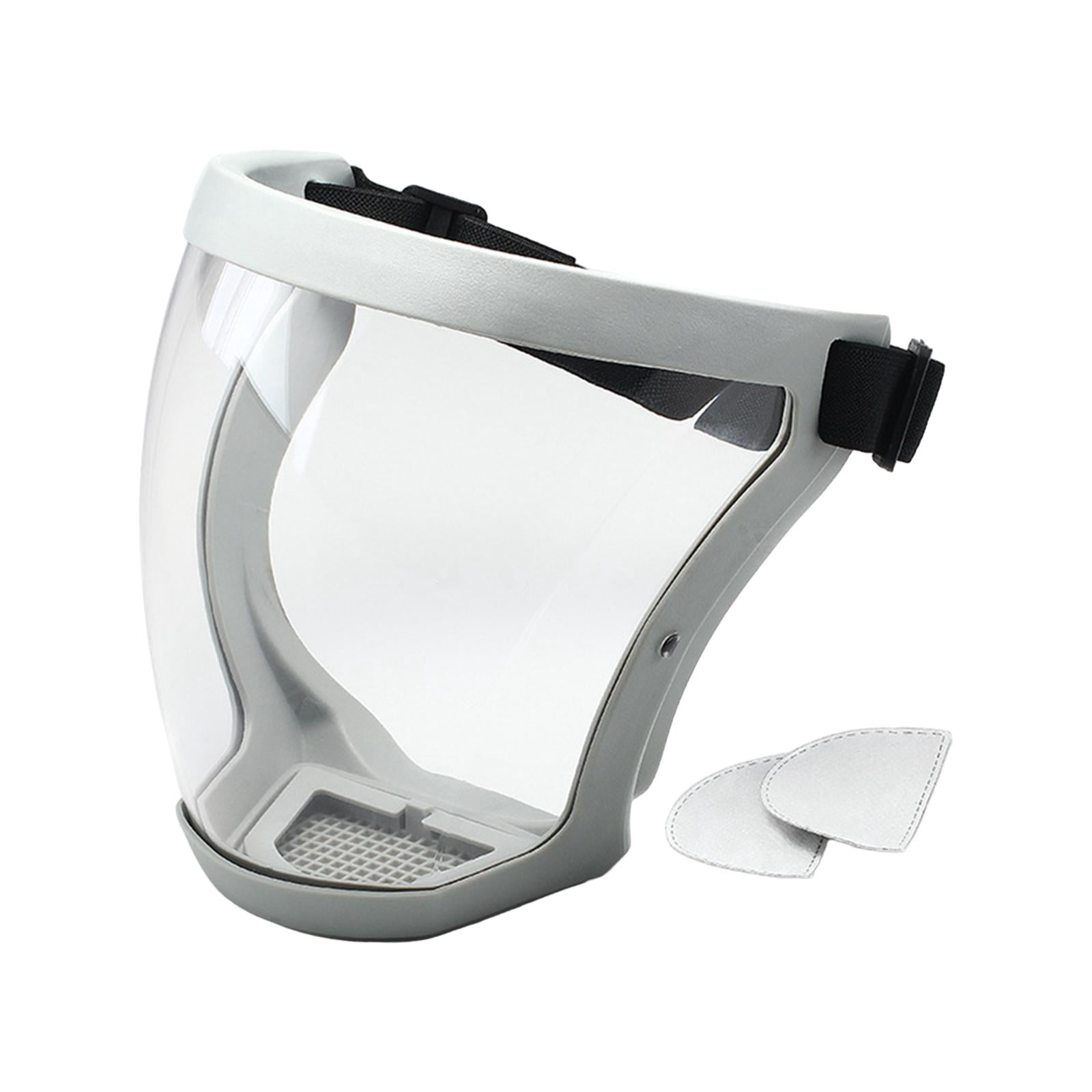 S SERENABLE Visage Intégral Antibuée pour Moudre, Construire, Couper, Gris et Transparent