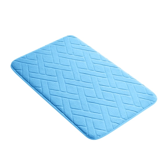 Fareti Thickened Slow Rebound Memory Foam Bathroom Mat, Super Absorbent Fleece Floor Rug with Non Slip Backing for Kitchen Shower, 15.75"x23.62"