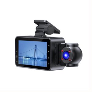 Kieccall 3-Inch Écran WiFi Dash Cam 1080P HD - Double enregistrement & Vision nocturne infrarouge, enregistreur de conduite compact pour les navettes quotidiennes