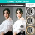 thumbnail image 4 of Aquaterior Bathroom Ceramic Sink Faucet Kit w/ LED Lighted Mirror Towel Rack, 4 of 10