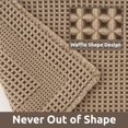 thumbnail image 3 of AMOAMI Waffle Bath-Mat, Absorbent Bath Mats for Bathroom Non Slip, Machine Washable Bathroom Rugs with Tassels Ultra Soft Boho Bath Rugs for Floor 17''x24'' Beige, 3 of 5