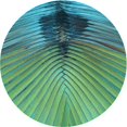 thumbnail image 1 of Ahgly Company Tapis d'Intérieur Ronds de Style Transitionnel Lavables à la Machine, Vert Mer, 7 Pieds Rond, 1 of 7