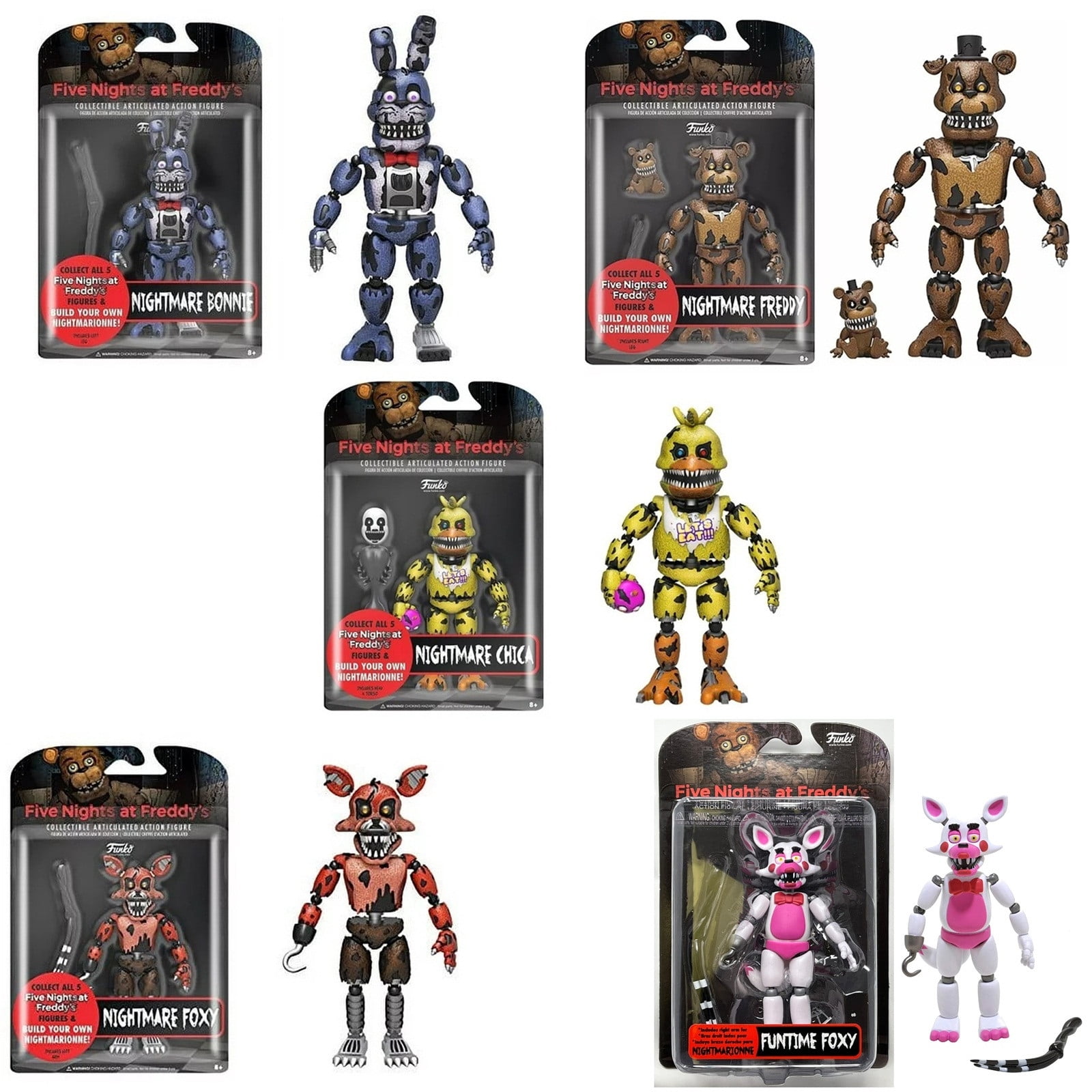 Sales Today Clearance! GIFTSCA 5PC Five Nights at Freddy's FNAF Articulated Action Figure Birthday Xmas Gift
