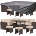 thumbnail image 1 of AECOJOY 7 Pieces Patio Furniture Set and Protection Cover PE Rattan Outdoor Dining Set Sectional Sofa Couch with Table Patio Conversation Set in Beige, 1 of 8