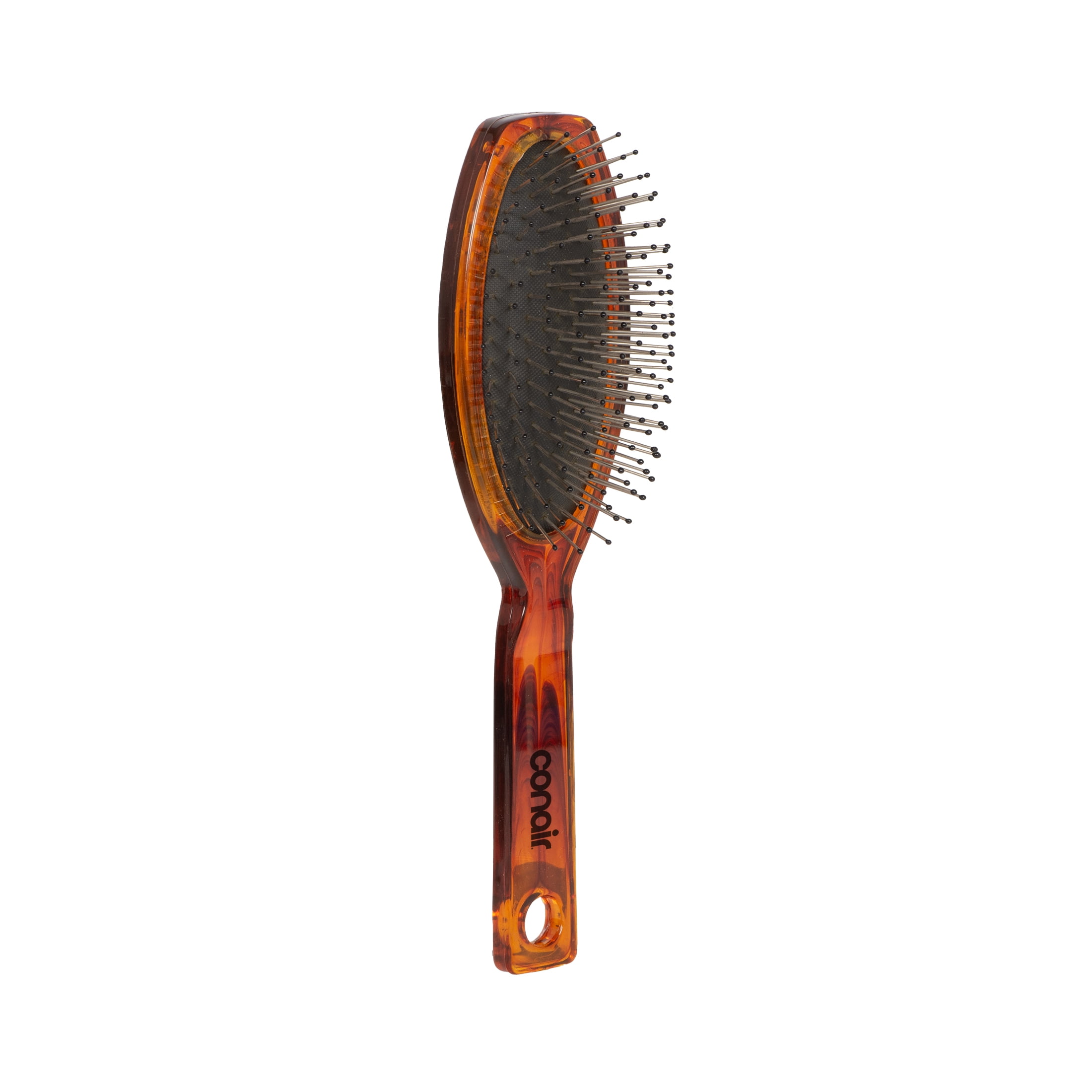 Conair Weave Brush, Ball‑Tipped Bristles for Extensions & Textured Hair, Brown/Black, 1 Pk