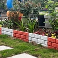 thumbnail image 4 of Plastic Garden Retaining Fence Brick Look Edging Border Outdoor Landscape Edging Fence Decorative Picket Panel for Flower Beds Paths Lawns Yard, 4 of 8
